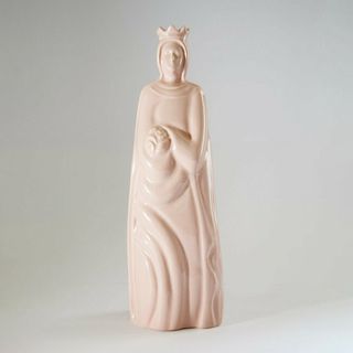 Rainha Santa Isabel Cerâmica Rosa Velho