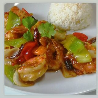 Kraljevski gambori u sosu od kineskog crnog pasulja