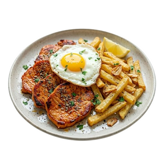 Lomo Adobado Con Huevo Y Patata