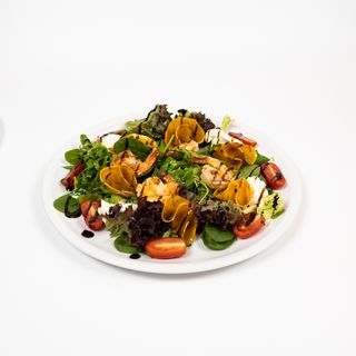 Insalata di zucca e gamberi