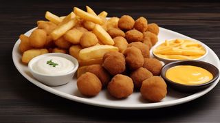 Картопля ФРІ+нагетси+картопляні кульки+2 кока коли 0.5л (360г)