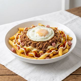 Papas Locas Mixtas (Carne Mechada & Pollo Desmenuzado)