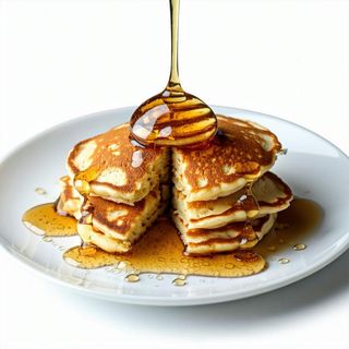 Pancakes con topping al miele
