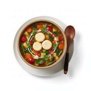 Semo and vegetable soup