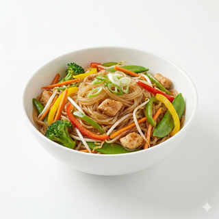 Fideos de patata salteada (炒锦粉面)