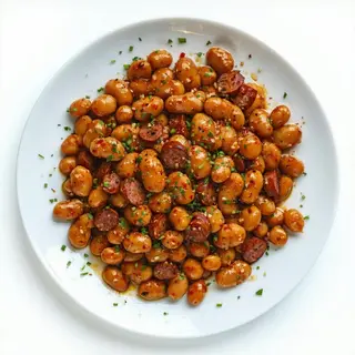 Fagioli all'uccelletto con salsiccia