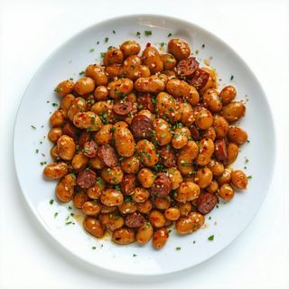 Fagioli all'uccelletto con salsiccia