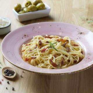 Spaghetti carbonara tradicional