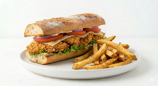 Sandwich crispy chicken et Frites
