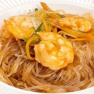 231. Spaghetti di soia con gamberi