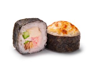 Запеченный ролл с крабом и тофу (8 шт.)