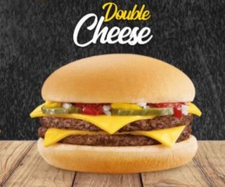 Menú double cheese burger