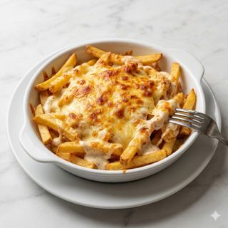 Menú z plato gratinado