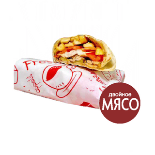 Донер Цезарь с курицей (двойное мясо)