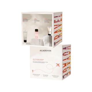 Set de fata Academie Kit Coffret Travel de Voyage Essentiel pentru ten sensibil 50ml+40ml+15ml