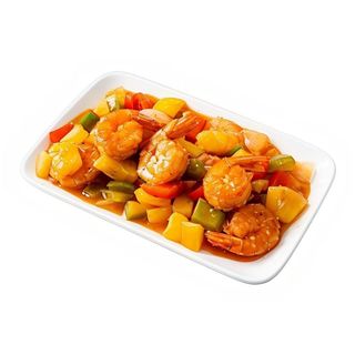 Gambas con salsa agridulce