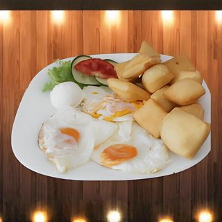 Uštipci i jaja sa pavlakom