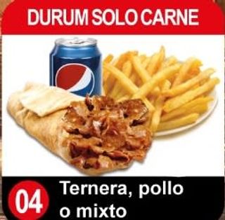 Menú Durum Solo Carne