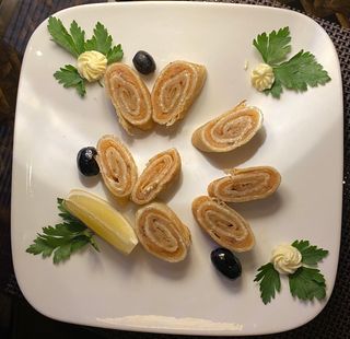 Блинчики с семгой