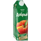 Հյութ «Դոբրի» խնձոր, դեղձ 1լ