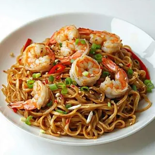 Tallarines Con Gambas