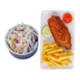 Turkey and chips served  with coleslaw (small size)