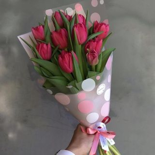 Buchet 11 lalele roz/mov