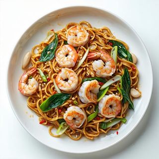 Chow Mein z krewetkami