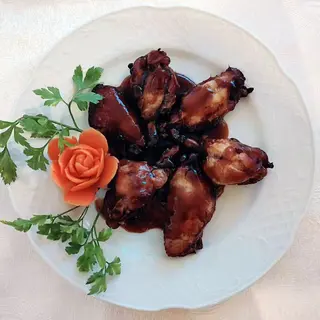 10.Alitas de pollo con salsa barbacoa