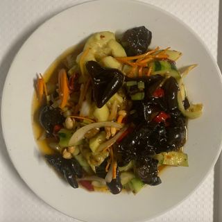 木耳炒黄瓜Black fungus and cucumber with rice （without meat）450g 