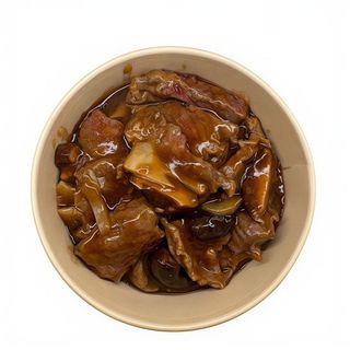 Manzo bambù e funghi