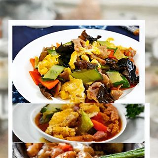 63 Piletina sa crnim gljivama i povrćem u woku 450 gr