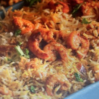 Prawn biriyani