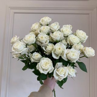 Букет з 3 гілок кущової троянди milky way