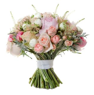 Bouquet di fiori misti stagionali in toni delicati