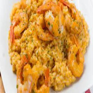 Arroz con gambas y curry