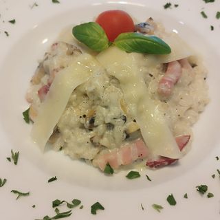 Risotto Funghi com Bacon