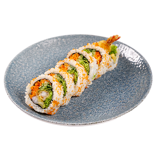 Krewetki w tempurze z chrupkami z tempury