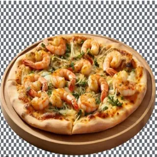 Pizza Camarão com Alho Média
