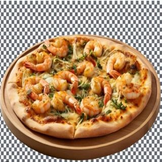 Pizza Camarão com Alho Média