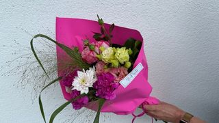 Bukiet Amarantowy z kwiatów mieszanych