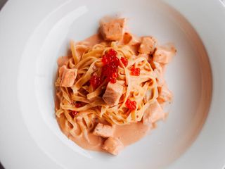 Паста с семгой