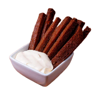 Гарлики с сырным соусом.