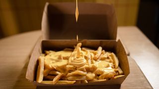 კარტოფილი ფრი მდნარი ყველით