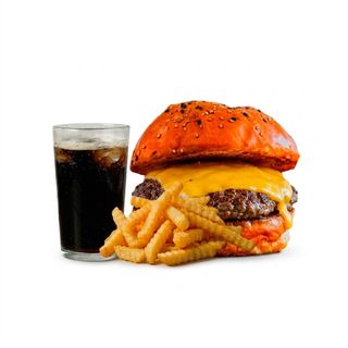 Menú Hamburguesa Con Queso (100 G.)