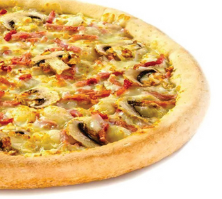 Ветчина и грибы на традиционном тесте 40 см 