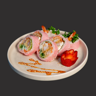 Łosoś krewetka w płatku sojowym