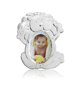 Rama foto argintata leu