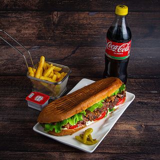 Донер в багете говяжий (Комбо)