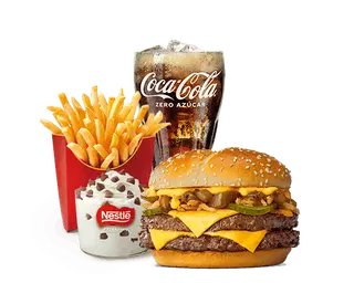Menú Completo Doble Philly Cheese Stack